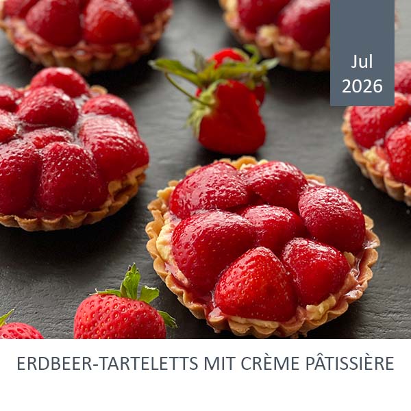 Erdbeer Tarteletts mit einer Crème Pâtissière